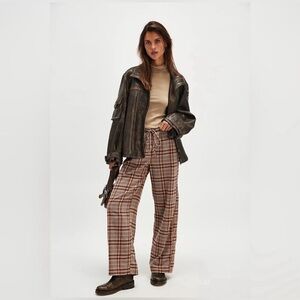 Free People Hudson Canyon Pants in Neutral Combo NWT